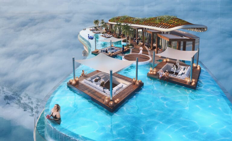 DAMAC Bay - Work in the sky - Party pods evening
