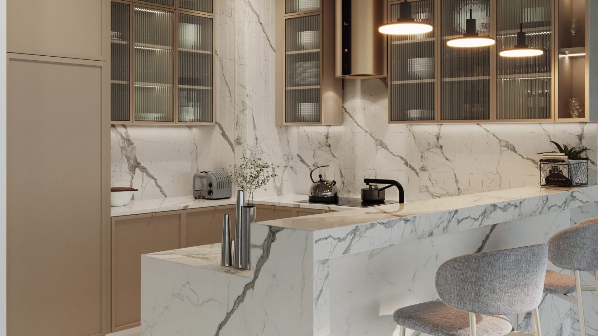 1BR Kitchen View 01