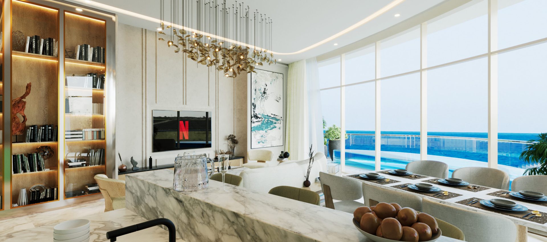 3BR Living View 02