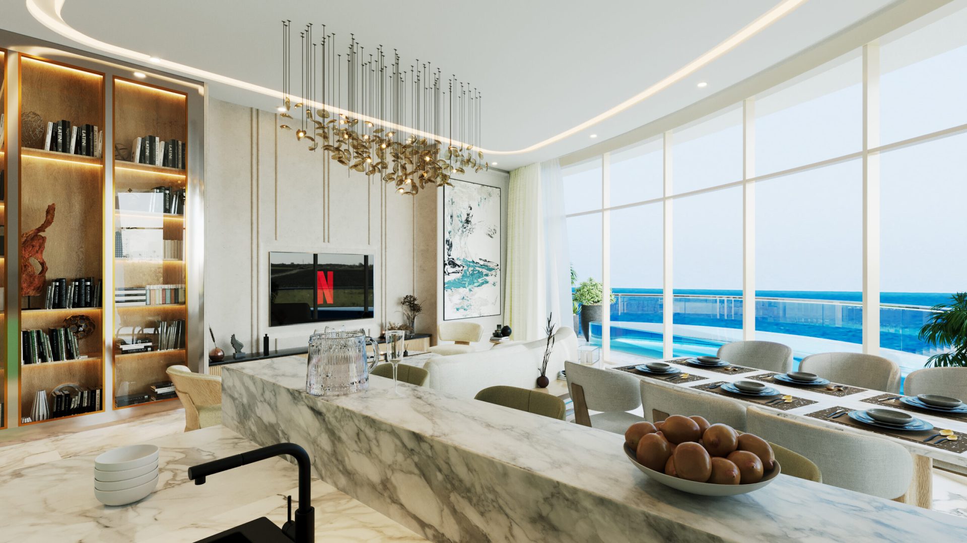 3BR Living View 02