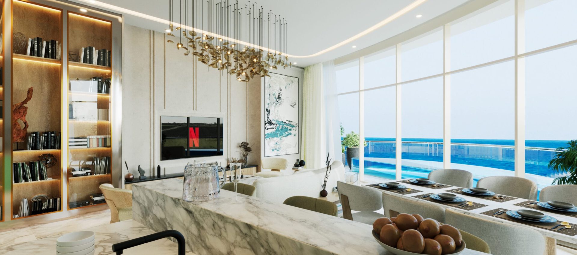 3BR Living View 02