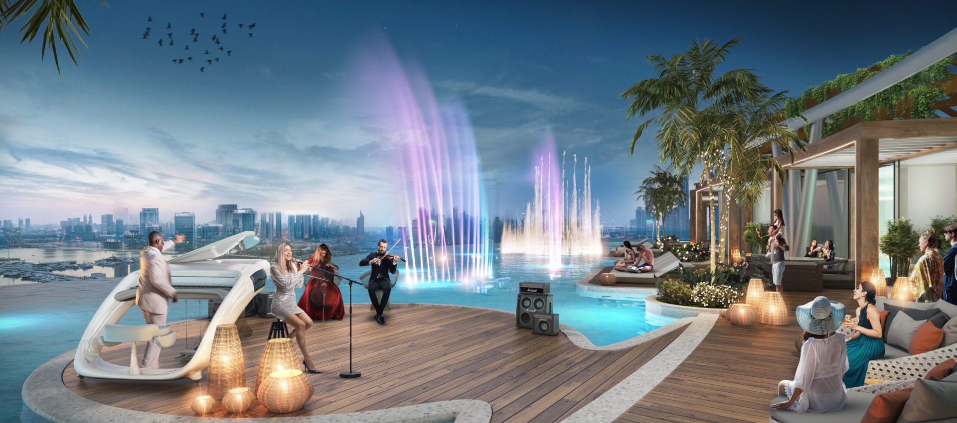DAMAC Bay - Opera Roof View