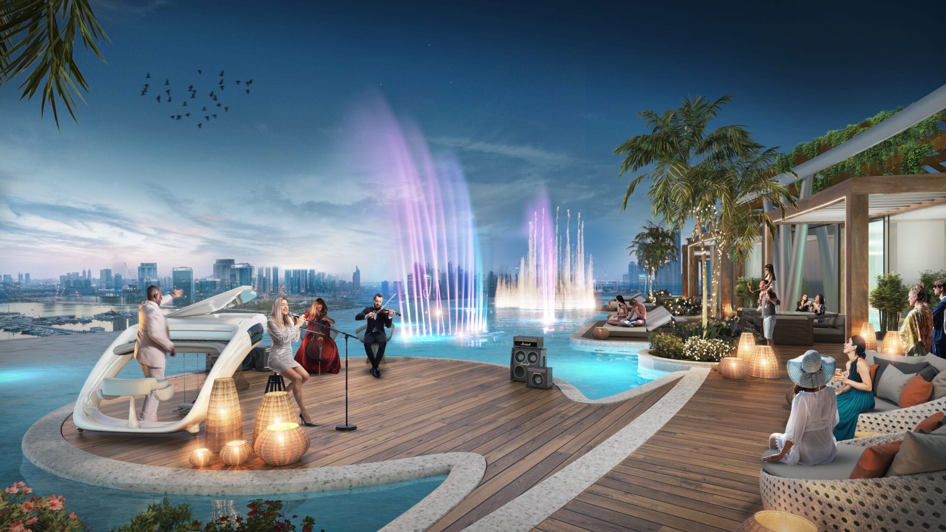 DAMAC Bay - Opera Roof View