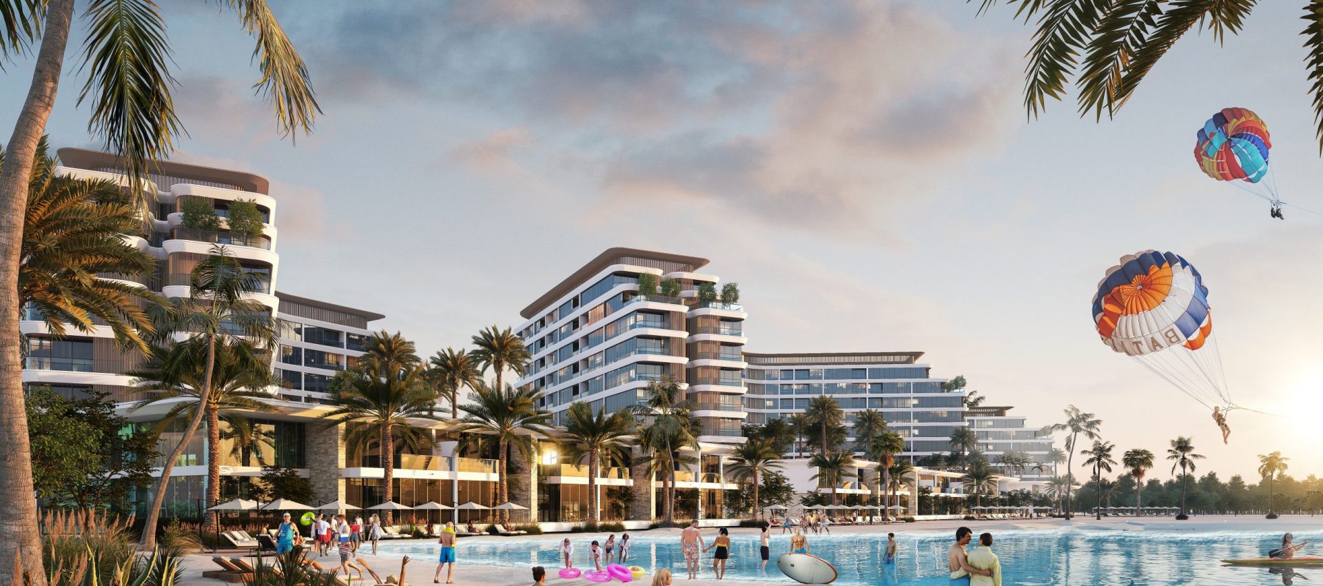 Lagoon beach side view
