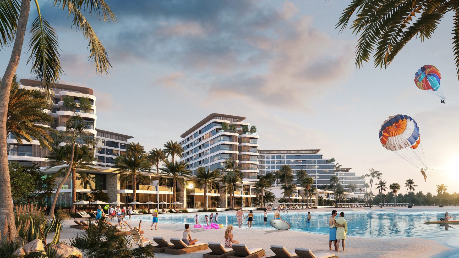 Lagoon beach side view